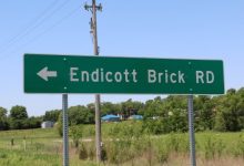 Endicott road sign